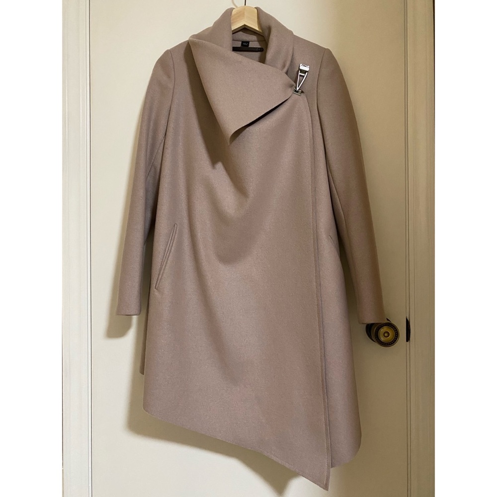 All Saints Tan Asymmetric Coat
